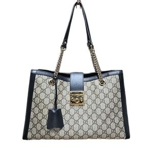 Gucci GG Supreme Canvas Padlock Large Shoulder Tote Bag w/‎ Original Packaging